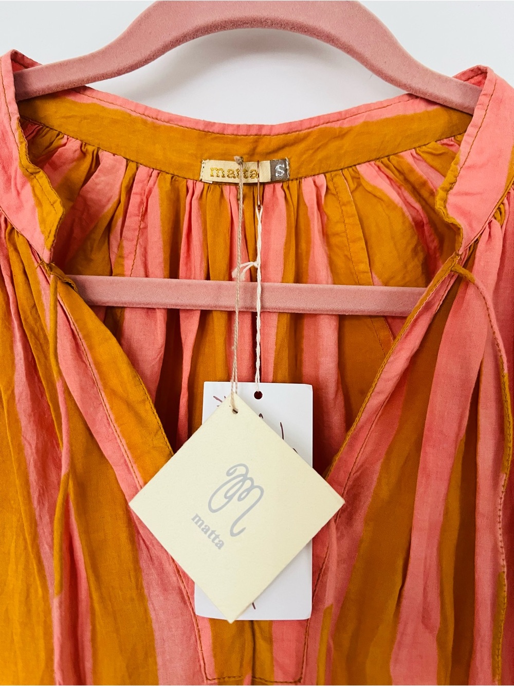Matta Jaya Riviera dress in peach & pink. Size S. Brand new. Sold out online. - Picture 3 of 5
